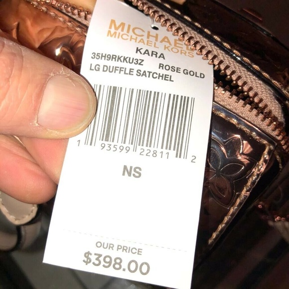 NWT MICHAEL KORS METALLIC DUFFLE HANDBAG CROSSBODY - Picture 8 of 8